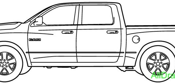 Dodge Ram (2008) (Додж Рам (2008)) - чертежи (рисунки) автомобиля